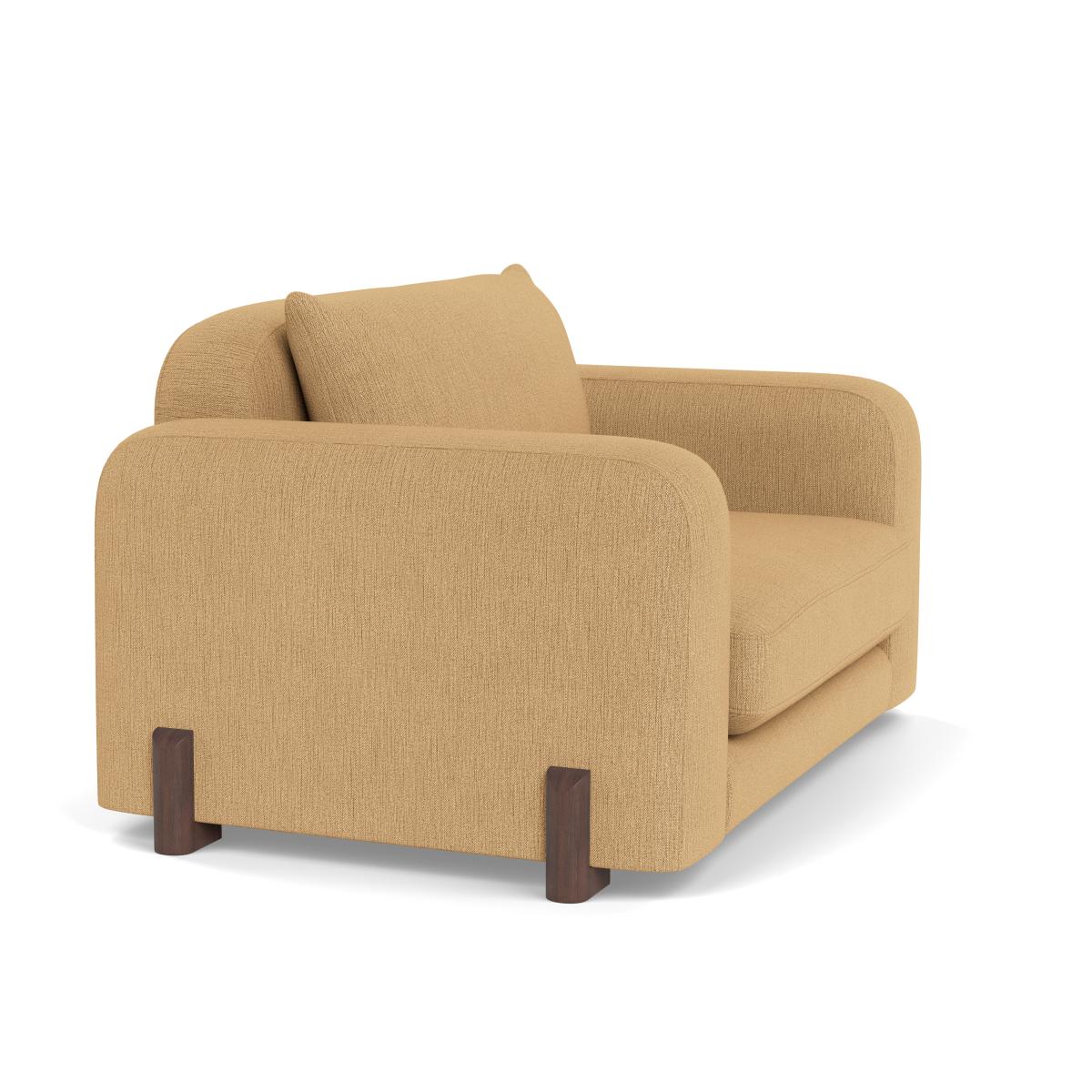Heal's Nuvola Loveseat Smart Linen Sand Walnut Stained Feet – image 2