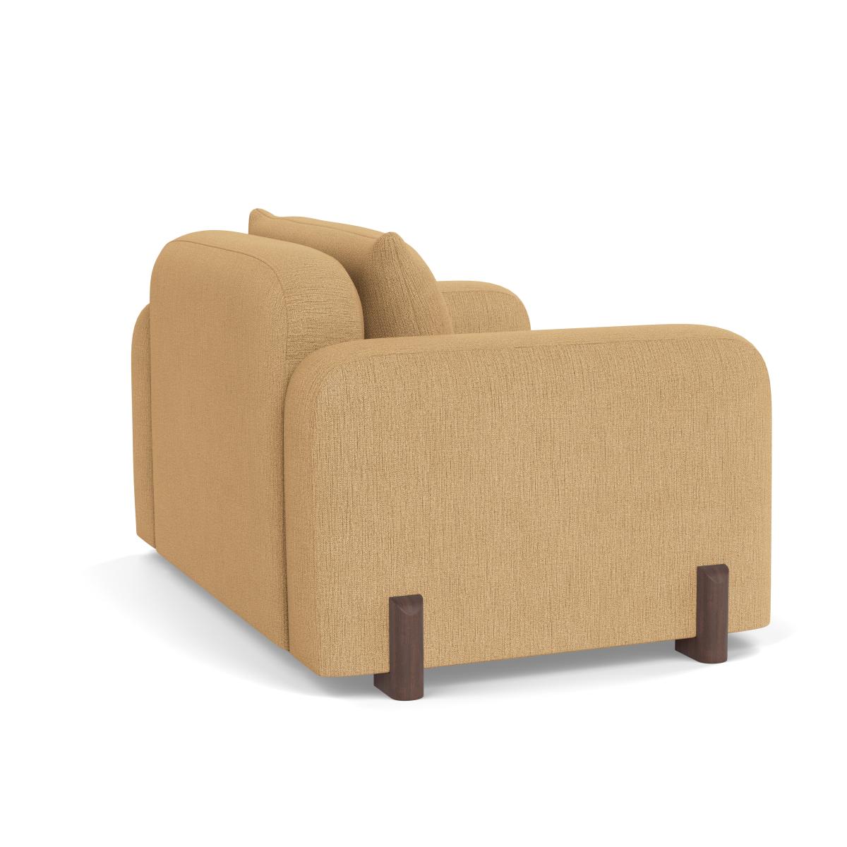 Heal's Nuvola Loveseat Smart Linen Sand Walnut Stained Feet – image 4