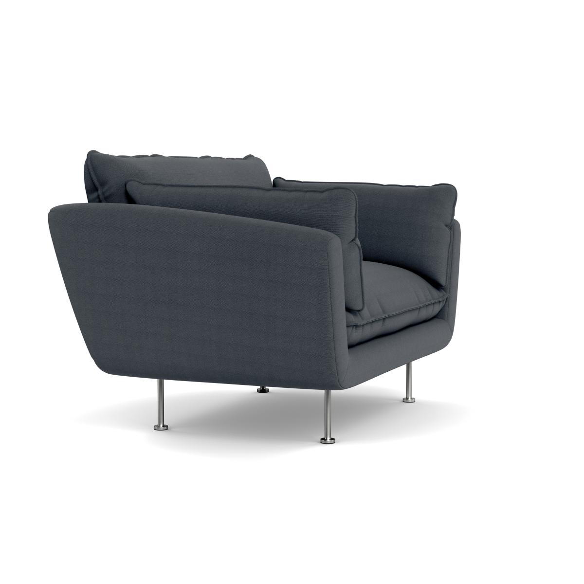 Heal's Allora Loveseat Linen Dark Grey Black Feet – image 3