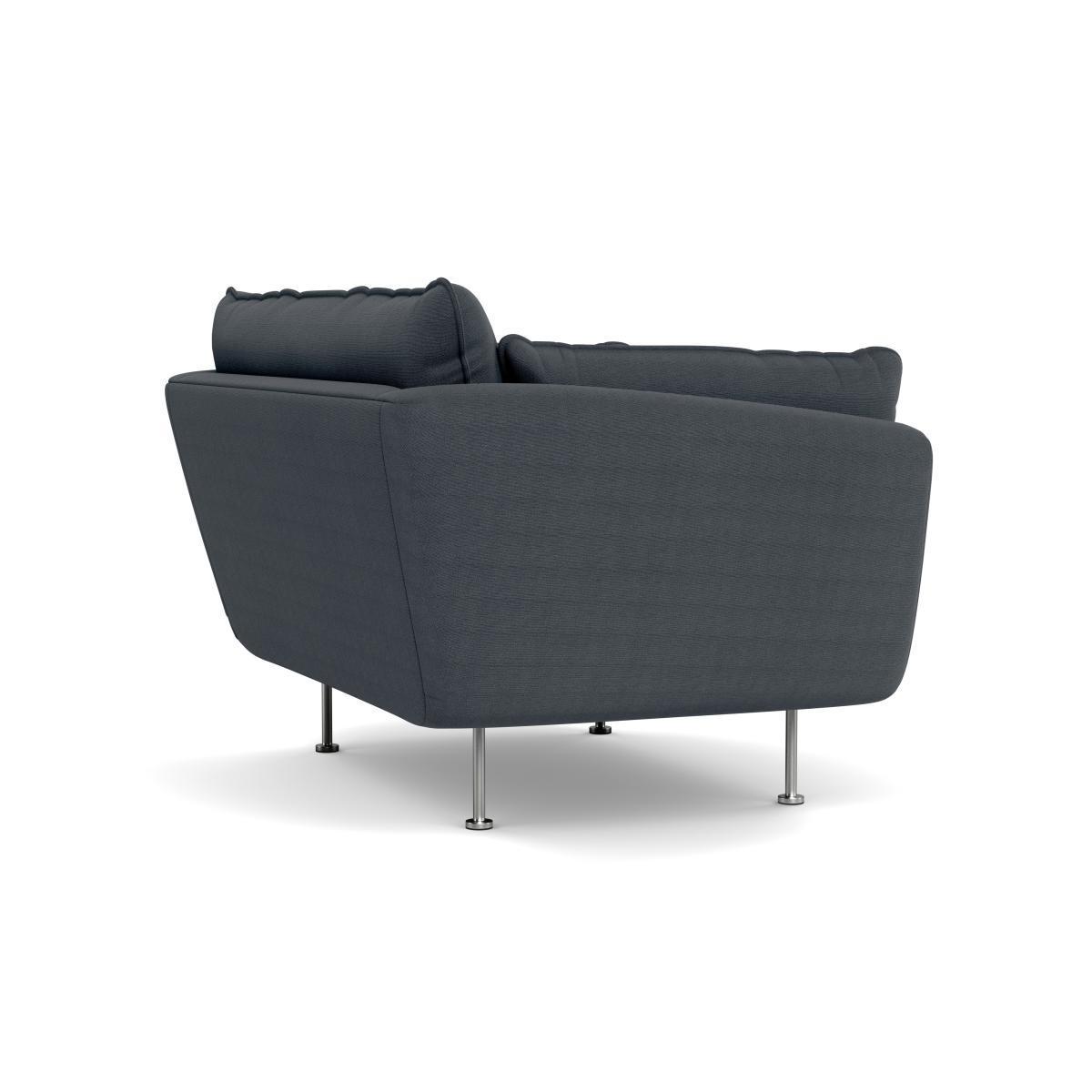 Heal's Allora Loveseat Linen Dark Grey Black Feet – image 5