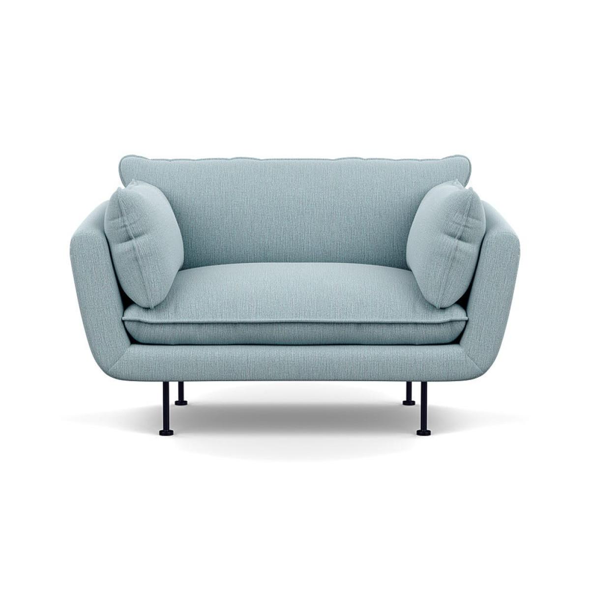 Heal's Allora Loveseat Smart Linen Mix Duck Egg Black Feet – image 2
