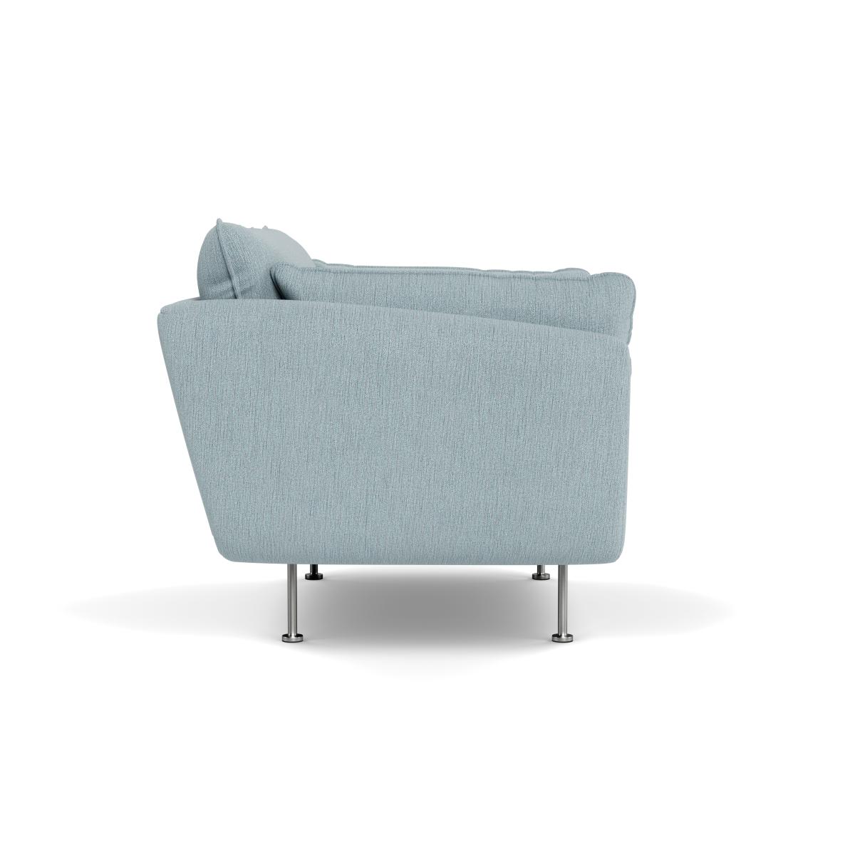 Heal's Allora Loveseat Smart Linen Mix Duck Egg Black Feet – image 4