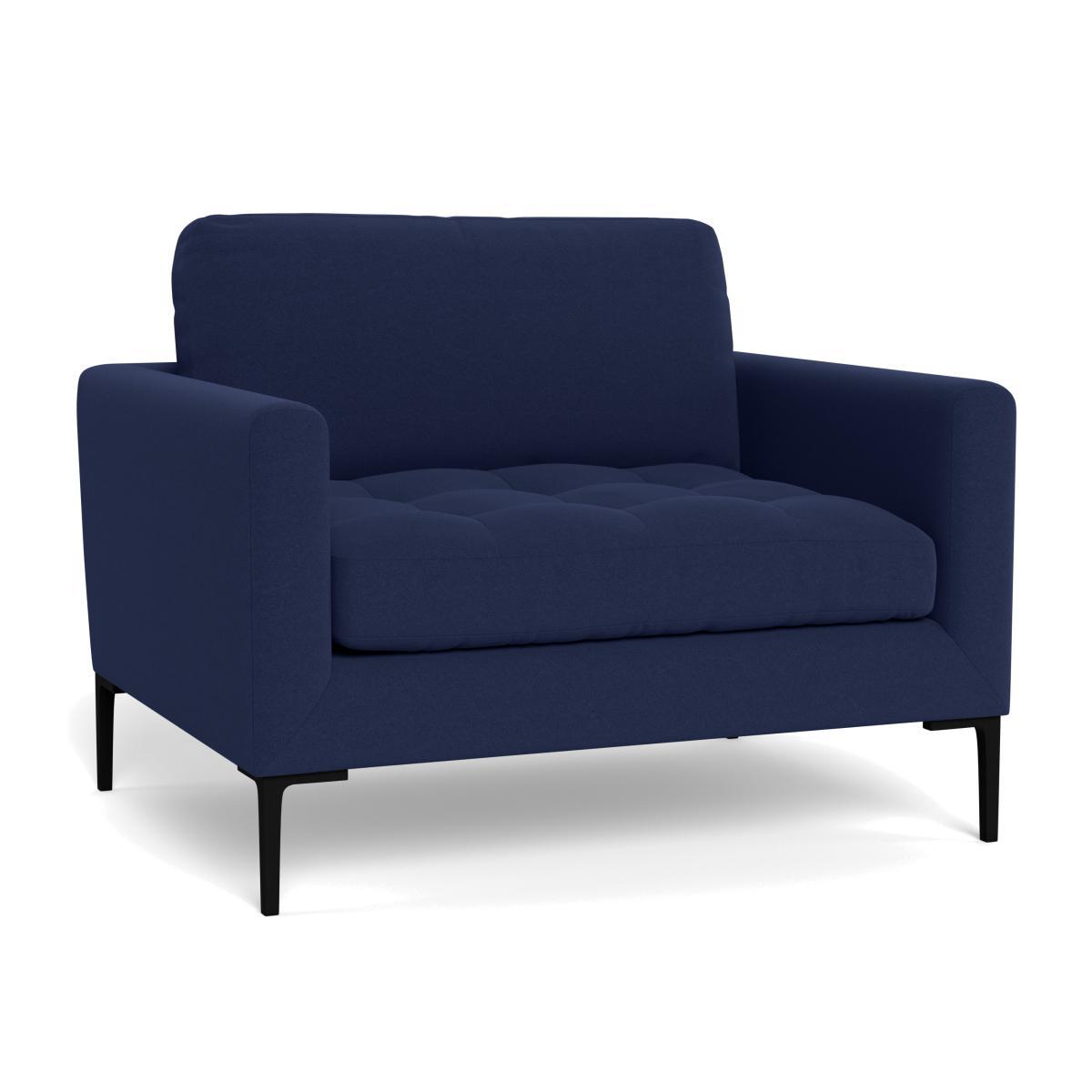 Heal's Eton Loveseat Melton Wool New Navy Black Feet - Heal's UK Furniture – image 1