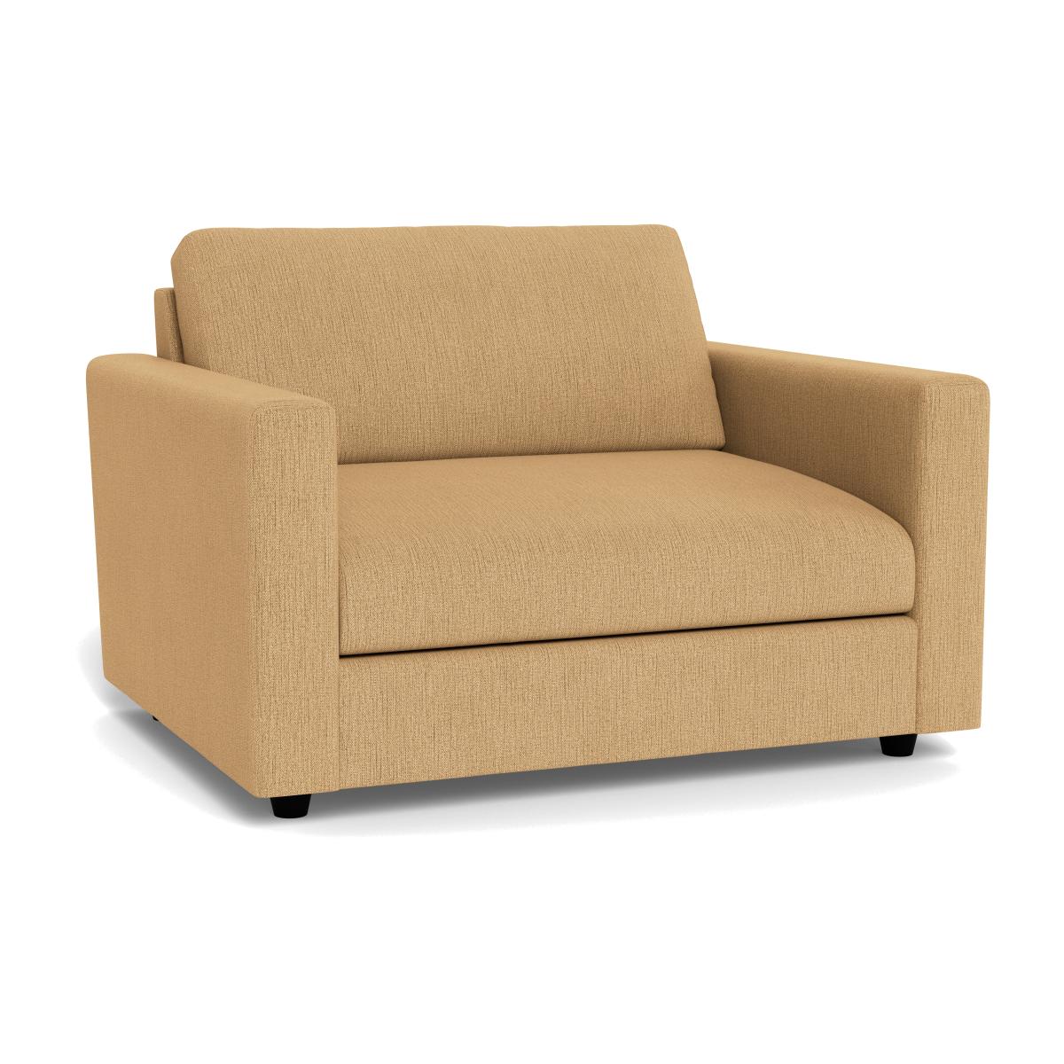 Heal's Nimbus II Loveseat Smart Linen Mix Sand Black Feet – image 1
