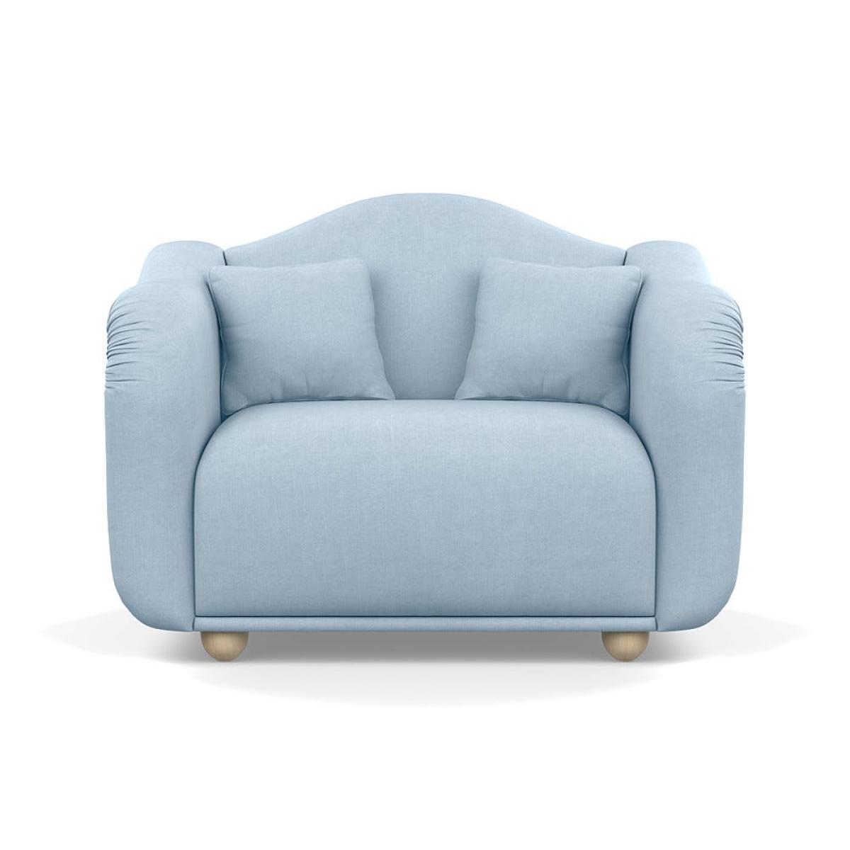 Heal's Tetbury Loveseat Capleo Linen-Cotton Sea Shanty Natural Beech Feet – image 2