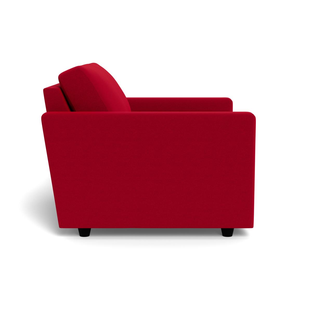 Heal's Nimbus Loveseat Melton Wool Red Oxide Black Feet – image 3