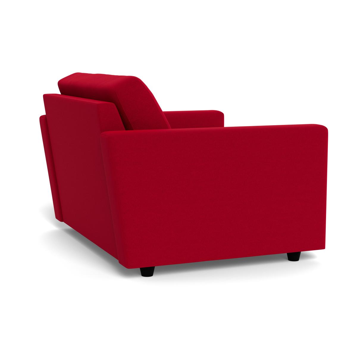 Heal's Nimbus Loveseat Melton Wool Red Oxide Black Feet – image 4