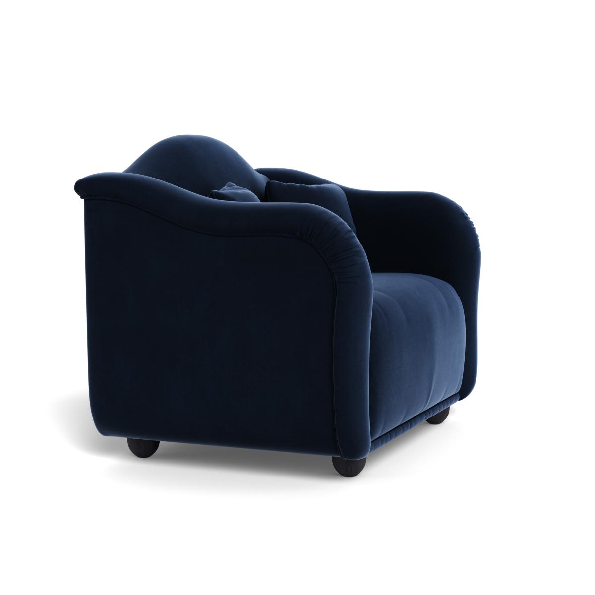 Heal's Tetbury Loveseat Smart Velvet Dusk Natural Beech Feet – image 3