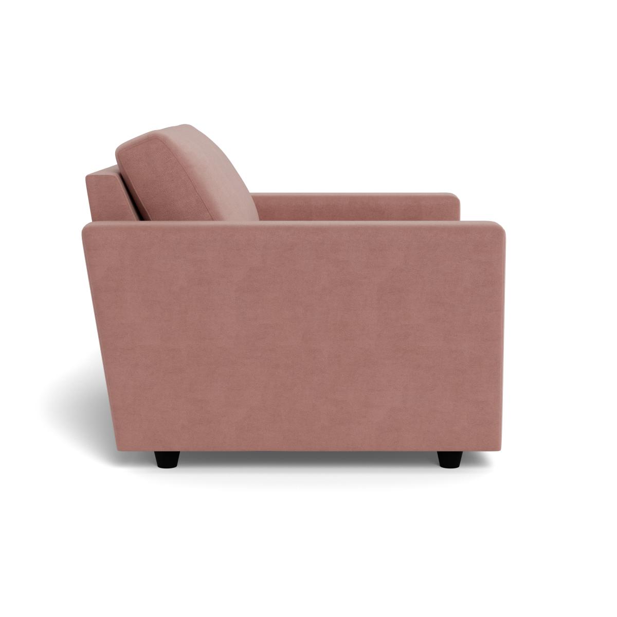 Heal's Nimbus II Loveseat Smart Luxe Velvet Dusky Pink Black Feet – image 4