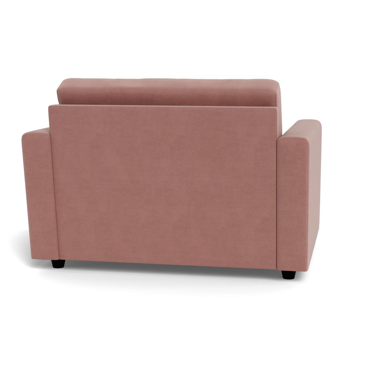 Heal's Nimbus II Loveseat Smart Luxe Velvet Dusky Pink Black Feet – image 6