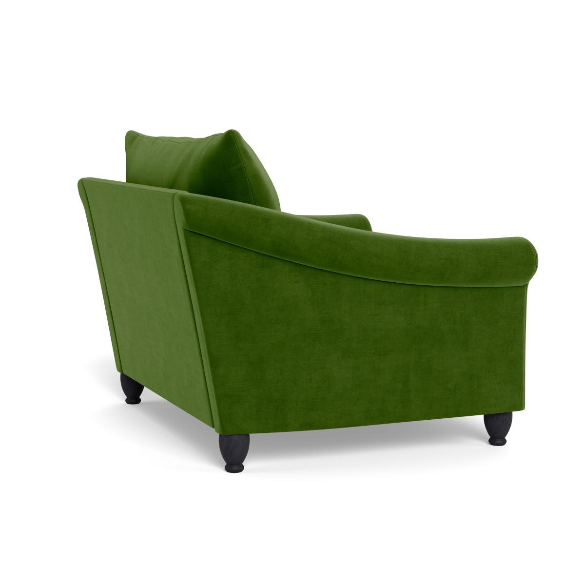 Heal's Devon Loveseat Smart Luxe Velvet Grass Dark Brown Stain Beech Feet - Heal's UK Furniture – image 4