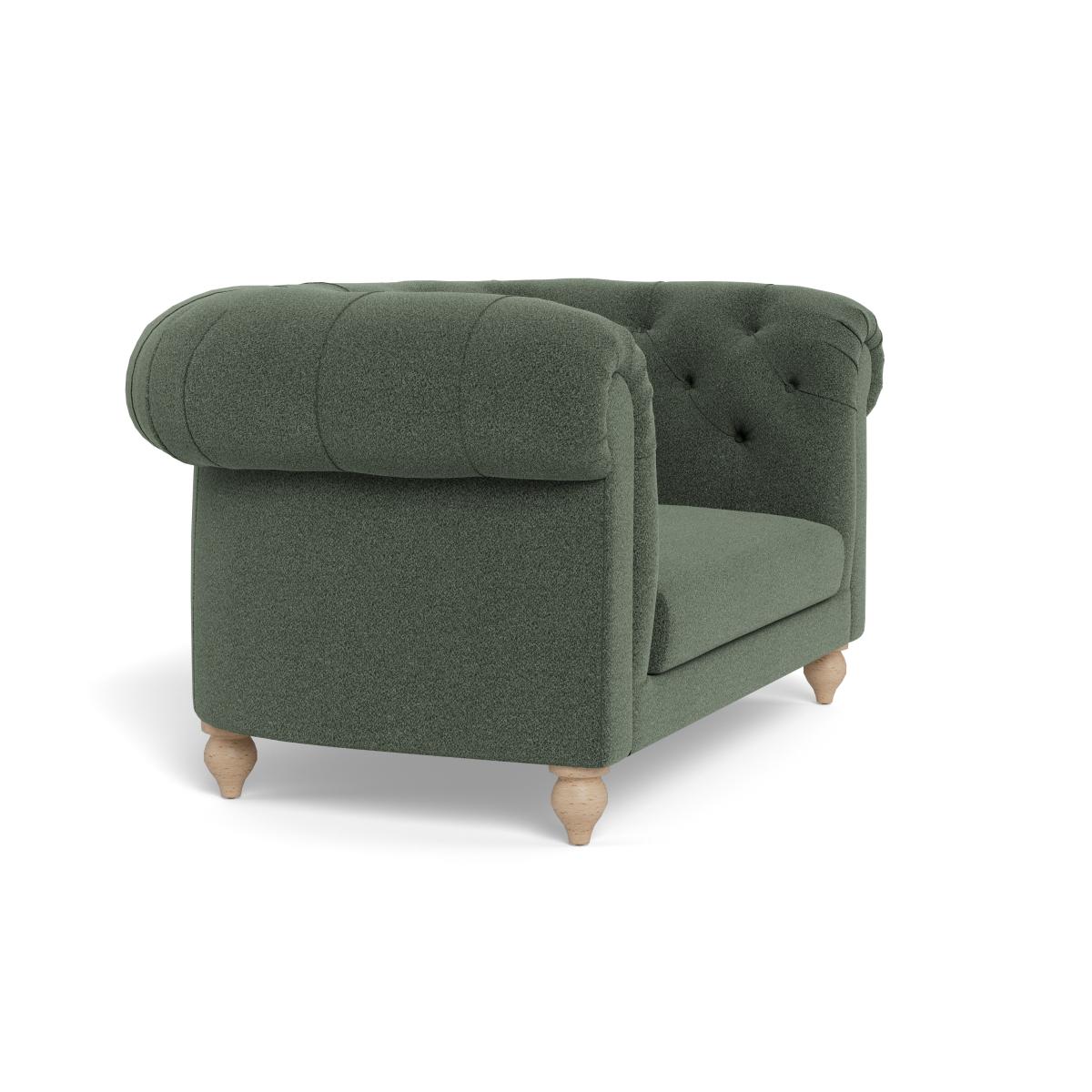 Heal's Fitzrovia Loveseat Boucle Fern Black Painted Feet – image 2