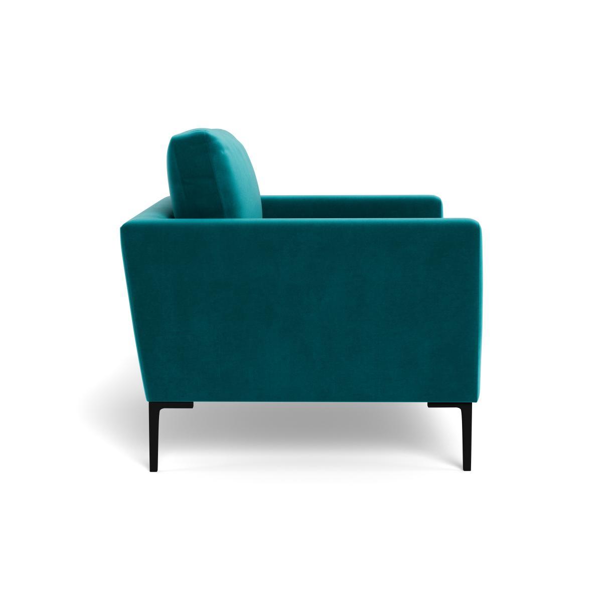 Heal's Eton Loveseat Velvet Petrol Brass Feet - Heal's UK Furniture – image 3