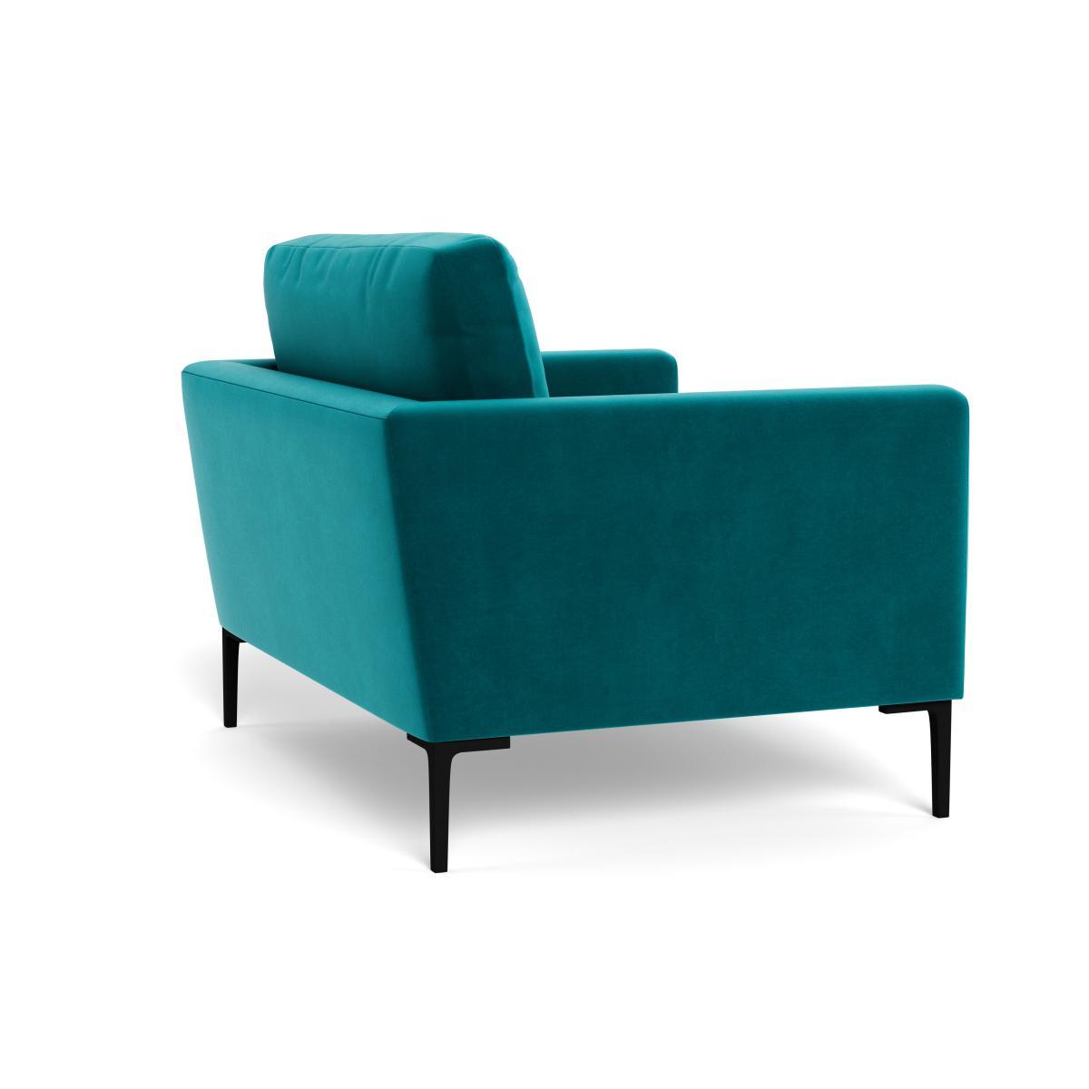 Heal's Eton Loveseat Velvet Petrol Brass Feet - Heal's UK Furniture – image 4