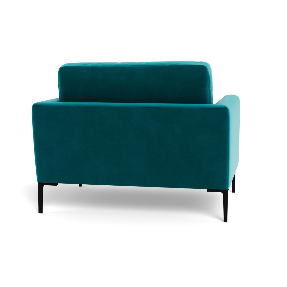 Heal's Eton Loveseat Velvet Petrol Brass Feet - Heal's UK Furniture – image 5