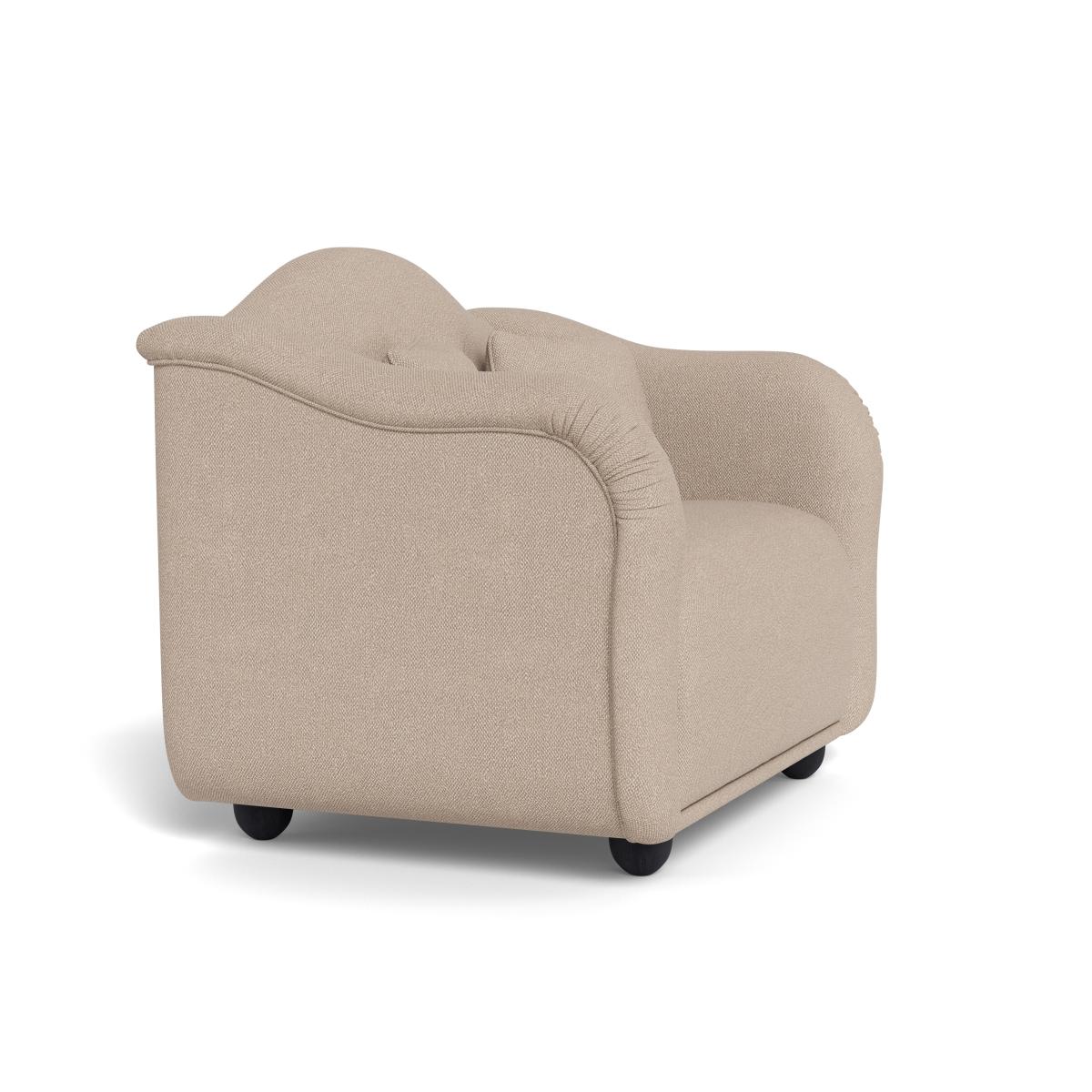 Heal's Tetbury Loveseat Boucle Tweed Pearl Black Beech Feet – image 2