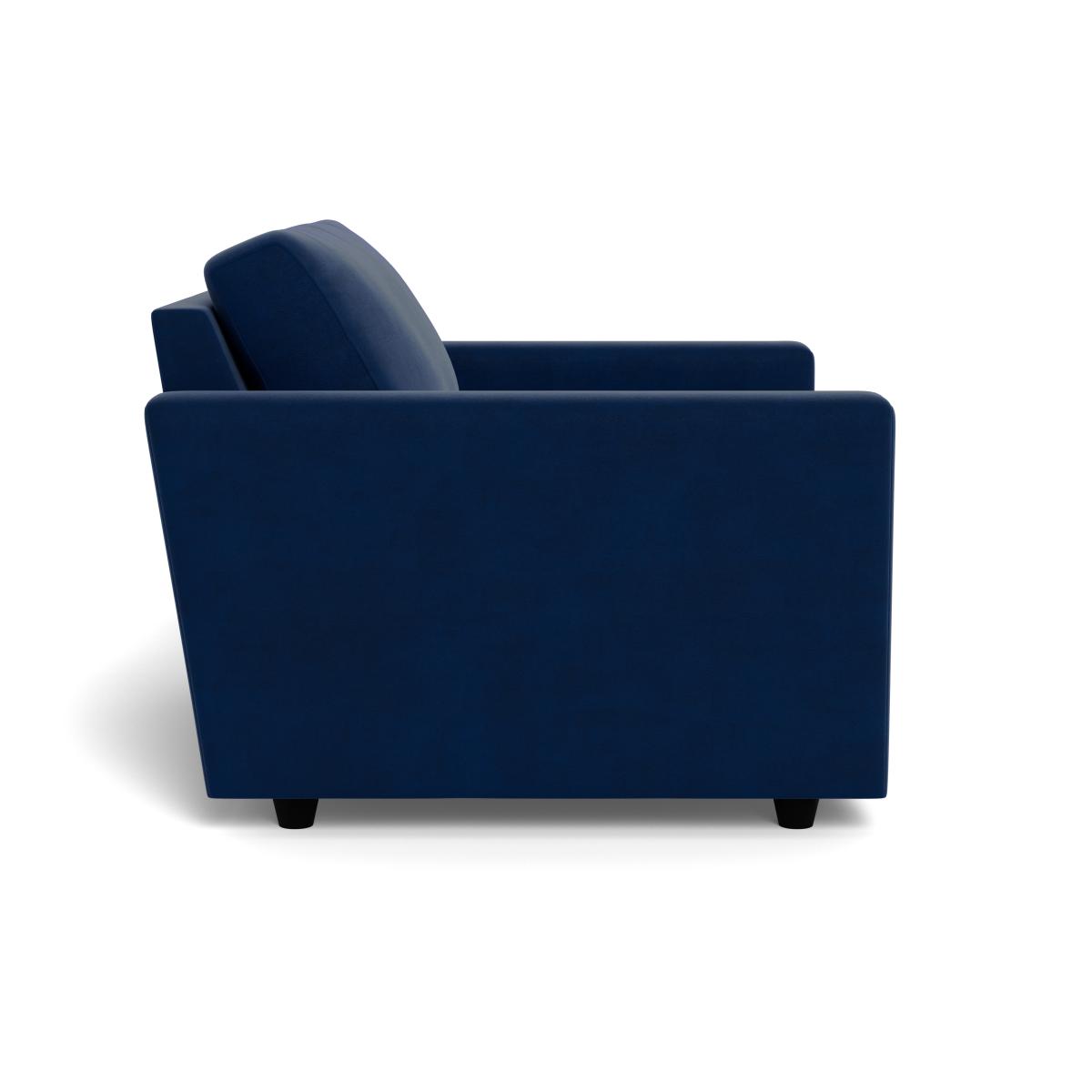 Heal's Nimbus Loveseat Velvet Midnight Black Feet – image 4