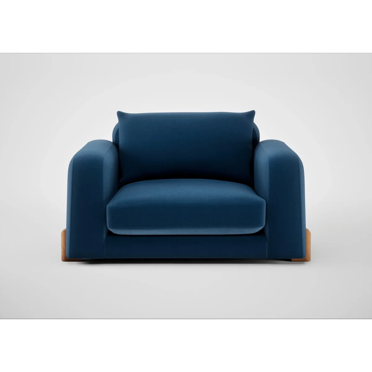 Heal's Nuvola Loveseat Cotton Velvet Russet Black Feet – image 2
