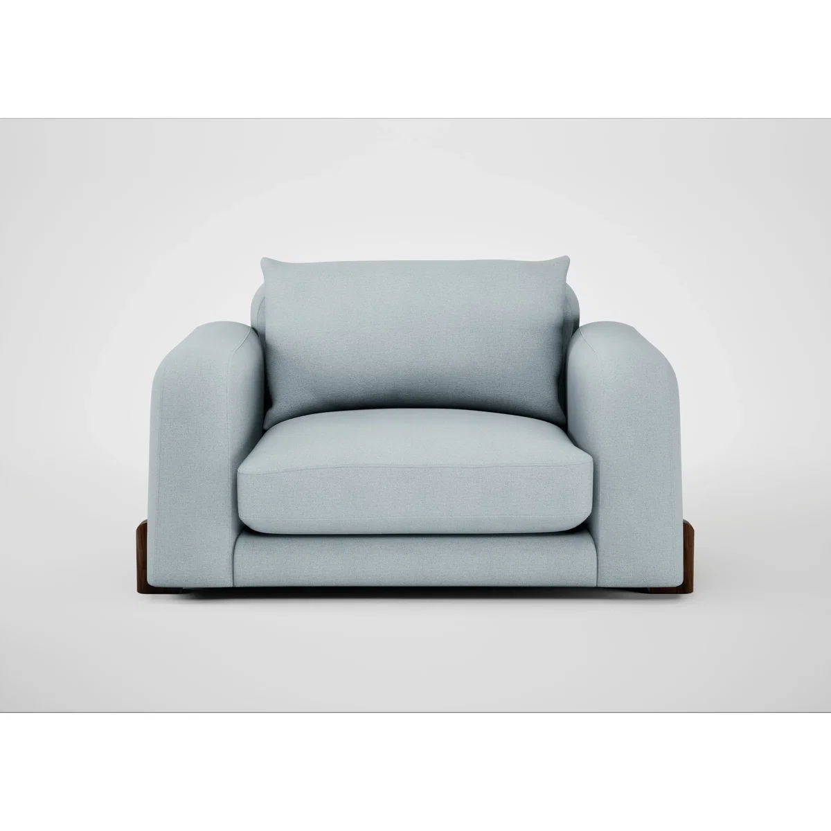 Heal's Nuvola Loveseat Cotton Velvet Russet Black Feet – image 4