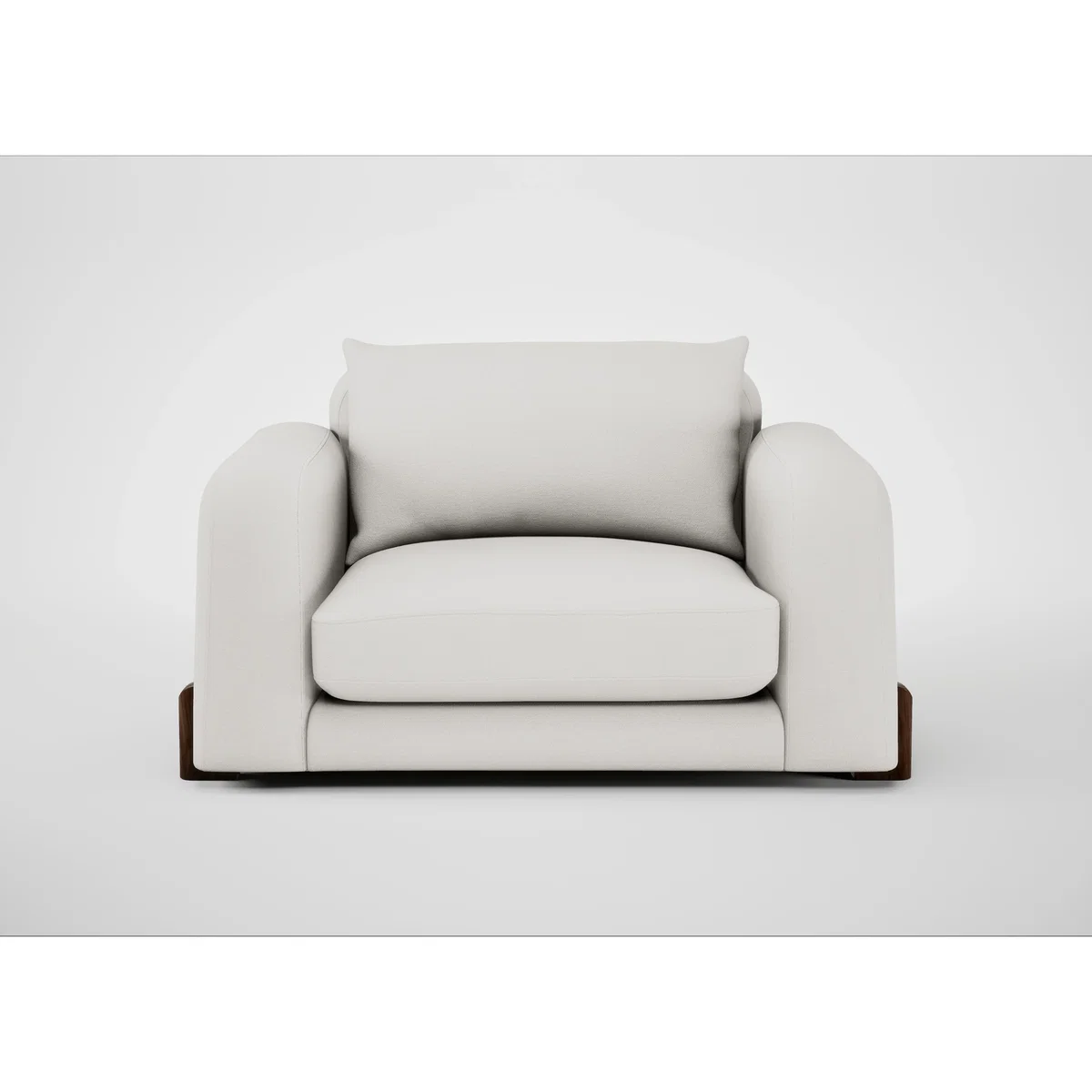 Heal's Nuvola Loveseat Cotton Velvet Russet Black Feet – image 5