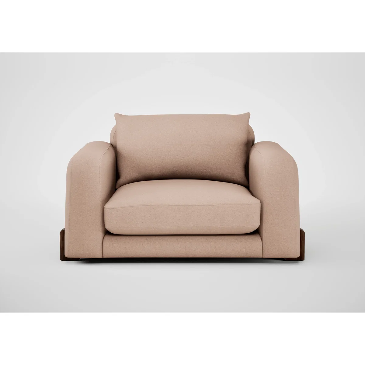Heal's Nuvola Loveseat Cotton Velvet Russet Black Feet – image 6