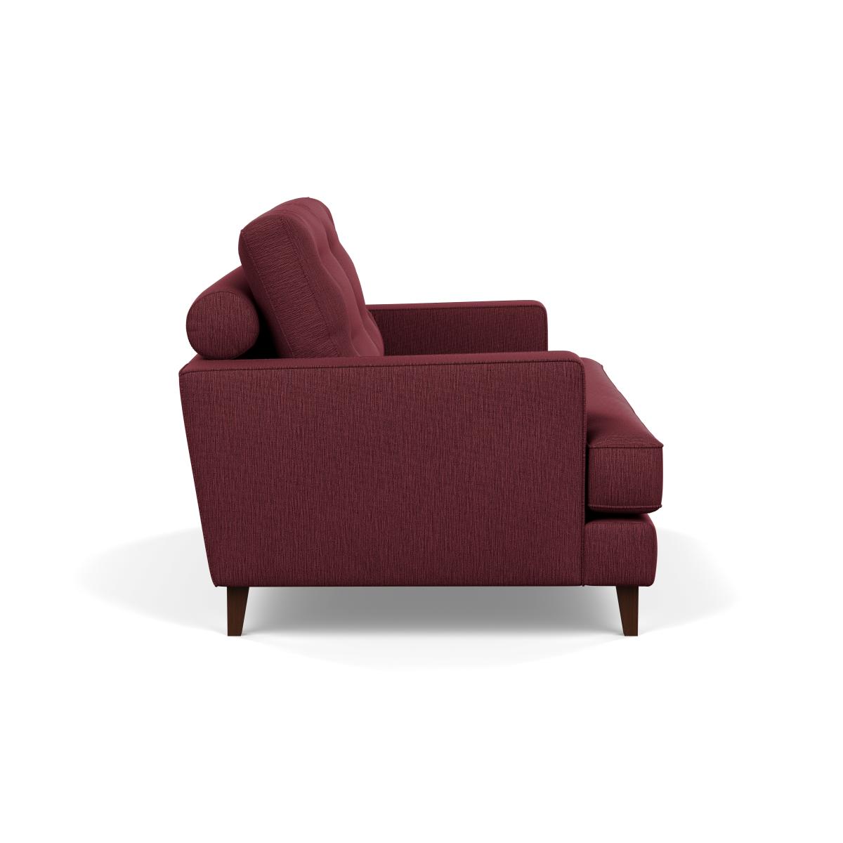 Heal's Mistral Loveseat Smart Linen Mix Maroon Black Feet - Heal's UK Furniture – image 4