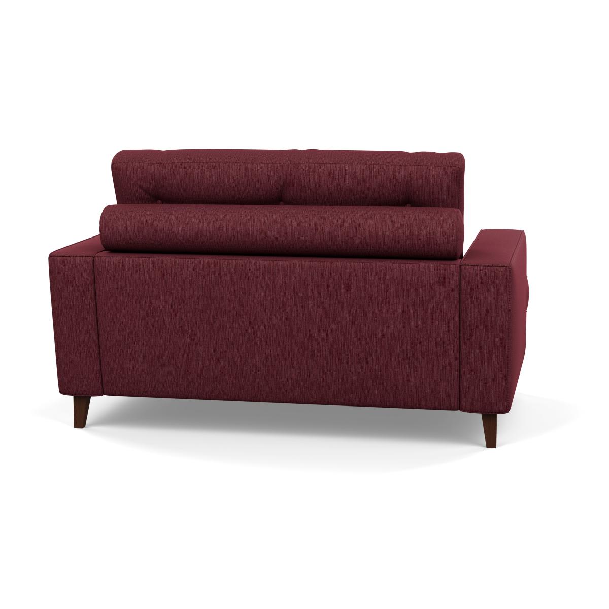 Heal's Mistral Loveseat Smart Linen Mix Maroon Black Feet - Heal's UK Furniture – image 6