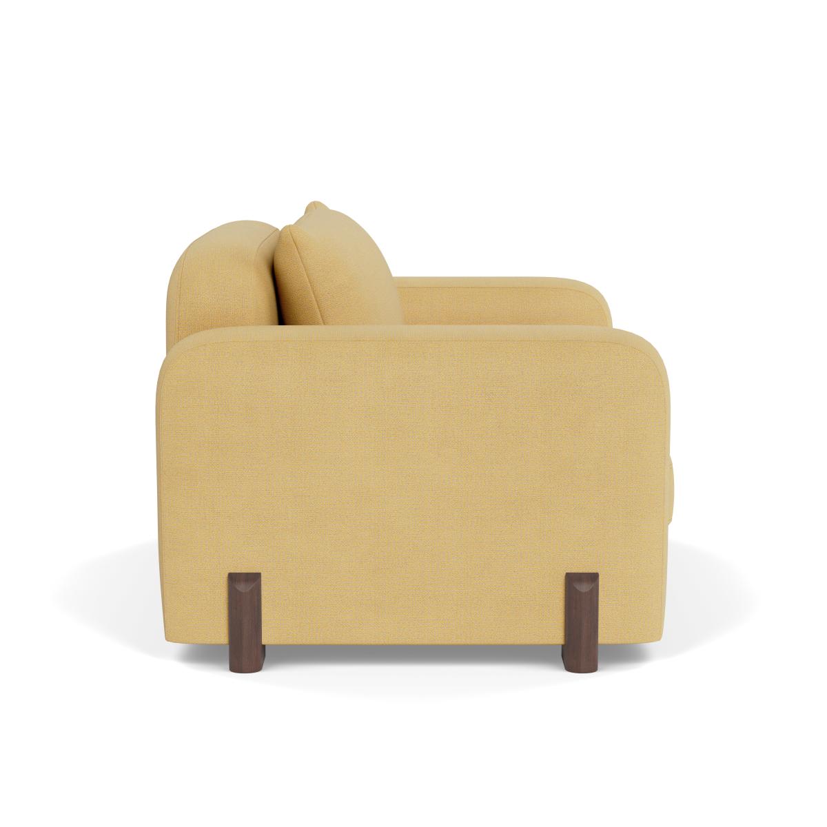 Heal's Nuvola Loveseat Tejo Recycled Ochre Walnut Stained Feet – image 3