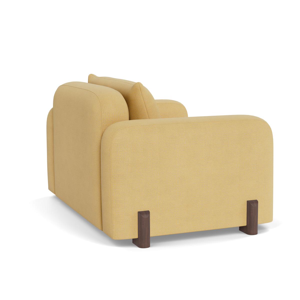 Heal's Nuvola Loveseat Tejo Recycled Ochre Walnut Stained Feet – image 4
