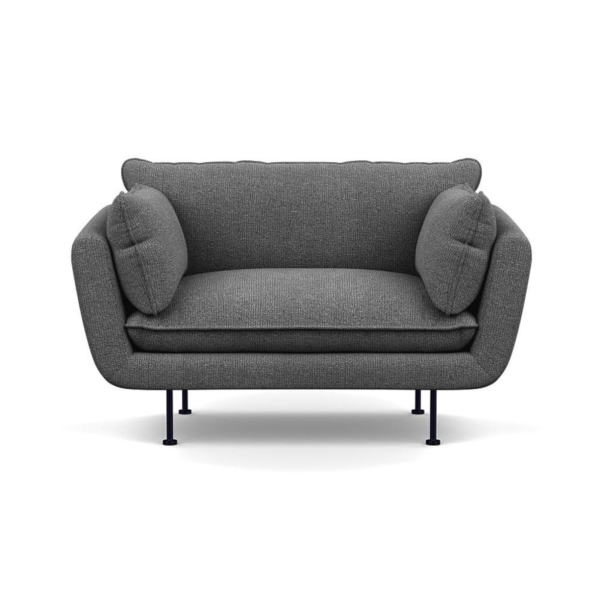 Heal's Allora Loveseat Tejo Recycled Noir Black Feet – image 2