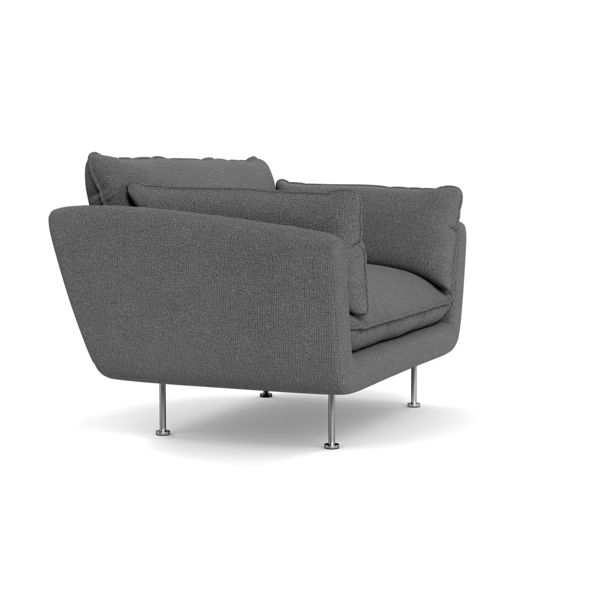 Heal's Allora Loveseat Tejo Recycled Noir Black Feet – image 3