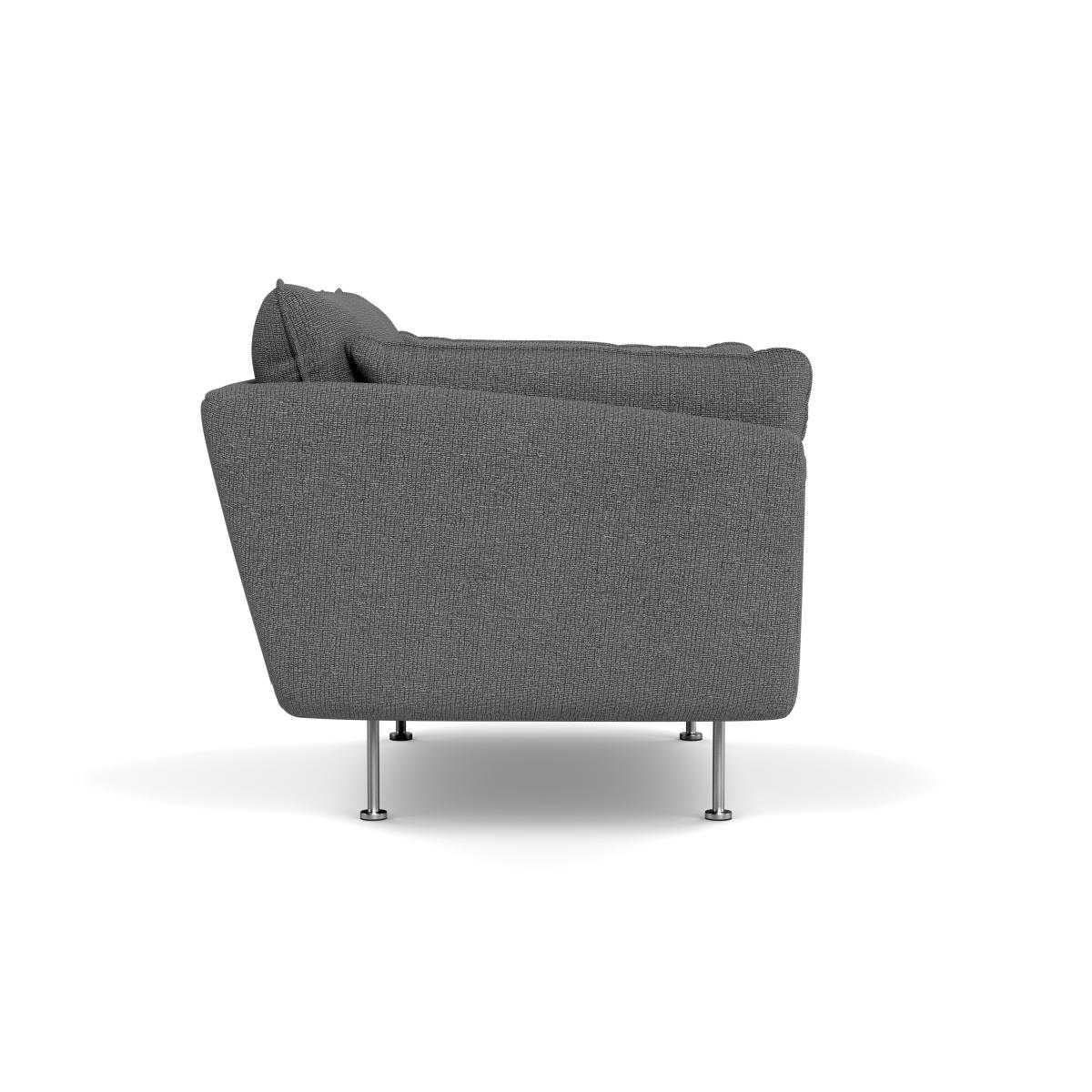 Heal's Allora Loveseat Tejo Recycled Noir Black Feet – image 4