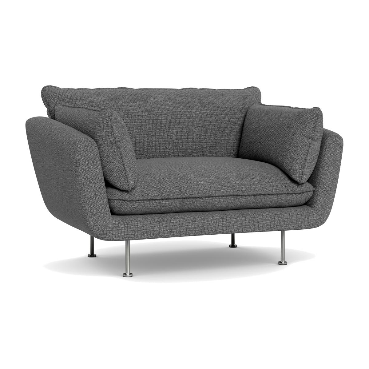 Heal's Allora Loveseat Tejo Recycled Noir Black Feet – image 1