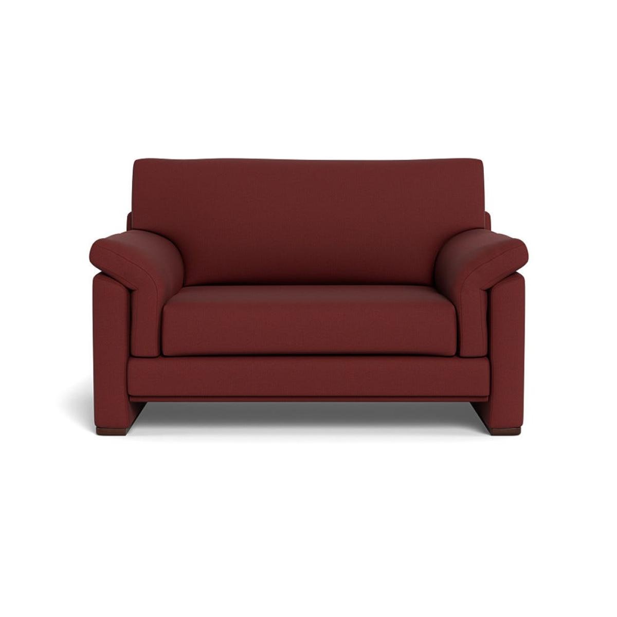 Heal's Paris II Loveseat Capelo Linen-Cotton Etruscan Red Walnut Stained Feet – image 2