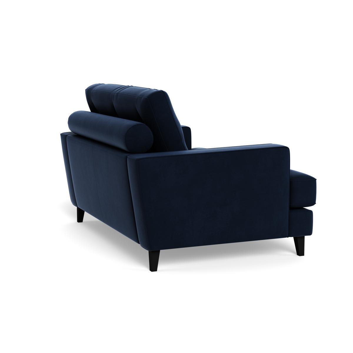 Heal's Mistral Loveseat Smart Velvet Dusk Black Feet - Heal's UK Furniture – image 4