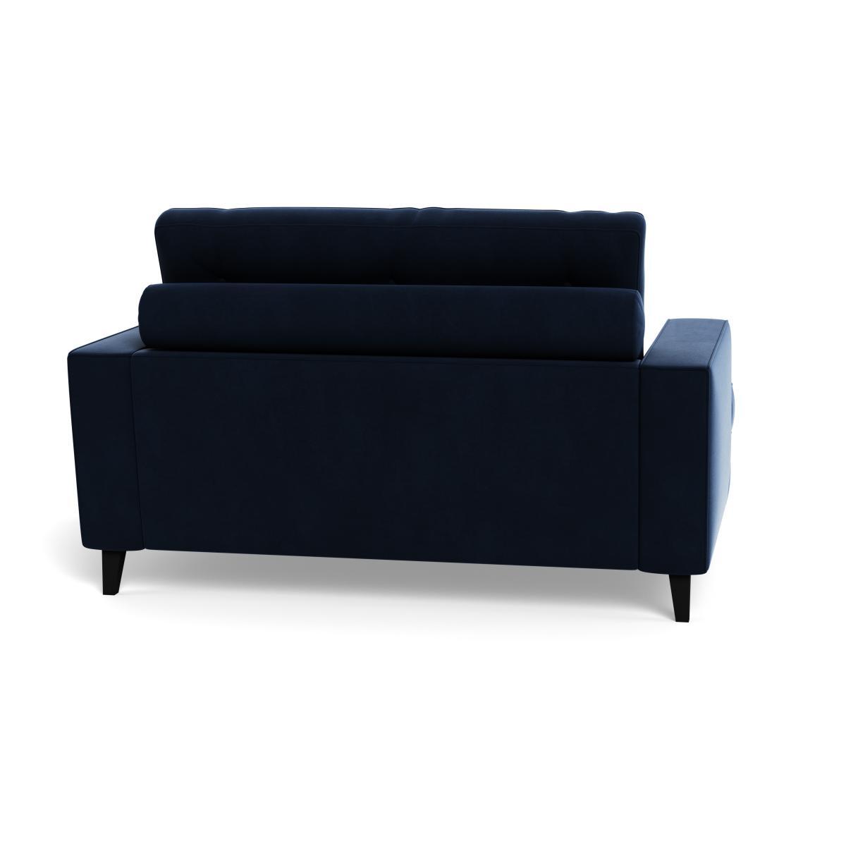 Heal's Mistral Loveseat Smart Velvet Dusk Black Feet - Heal's UK Furniture – image 5