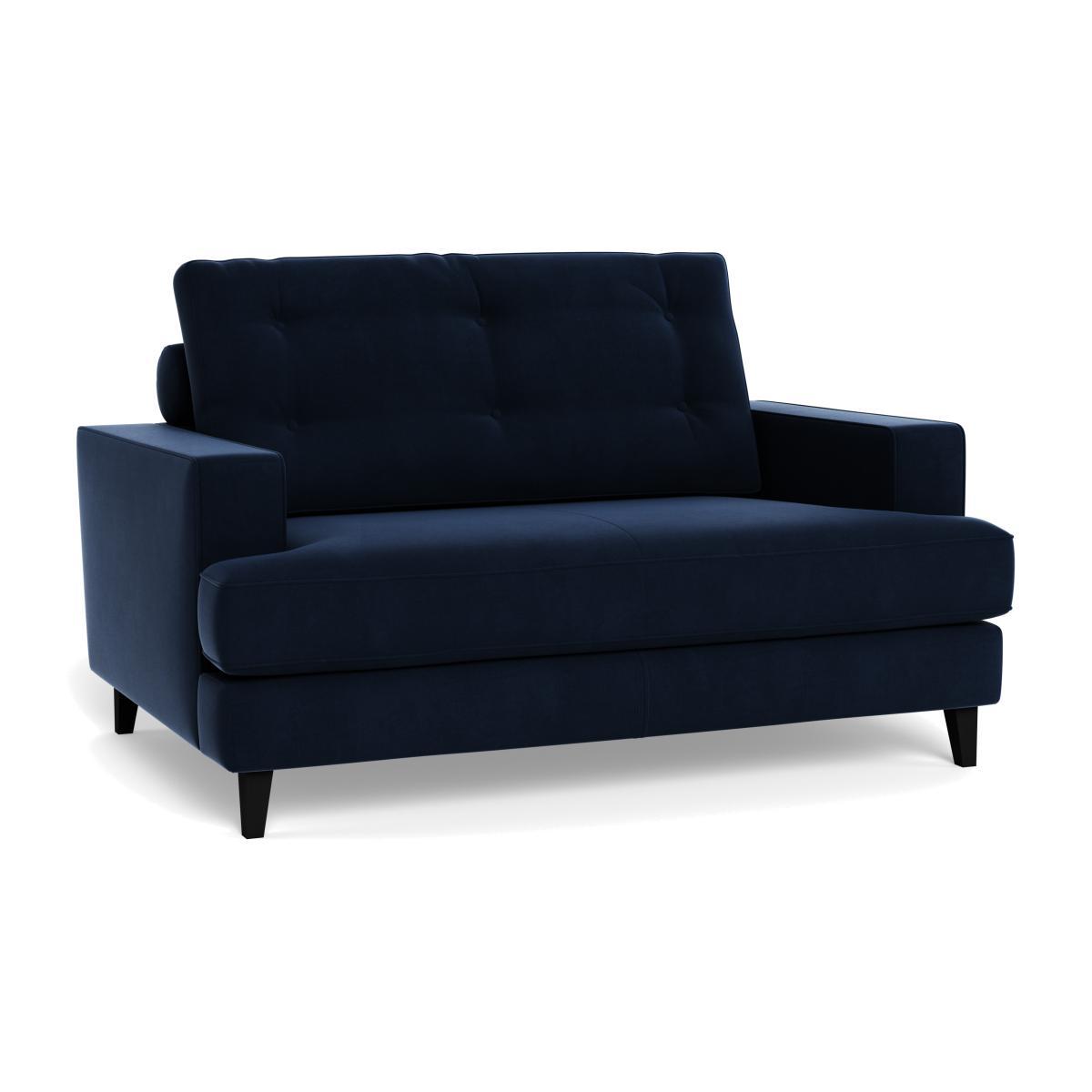 Heal's Mistral Loveseat Smart Velvet Dusk Black Feet - Heal's UK Furniture – image 1