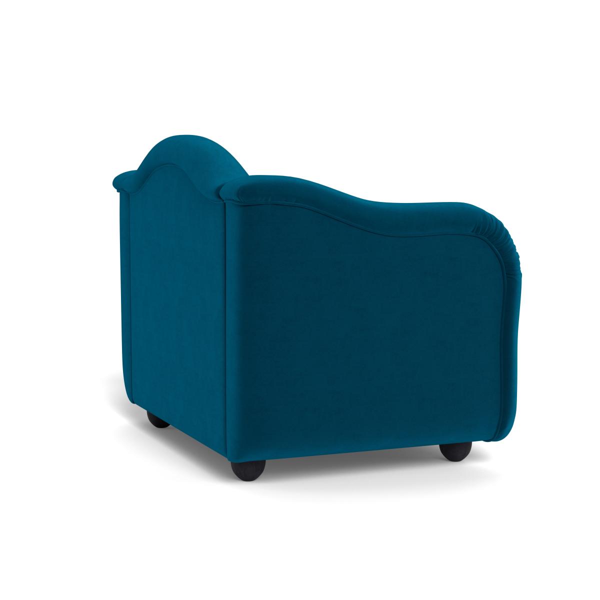 Heal's Tetbury Loveseat Velvet Teal Black Beech Feet – image 5