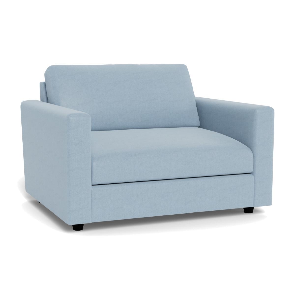 Heal's Nimbus Loveseat Capelo LinenCotton Sea Shanty Black Feet - Heal's UK Furniture – image 1