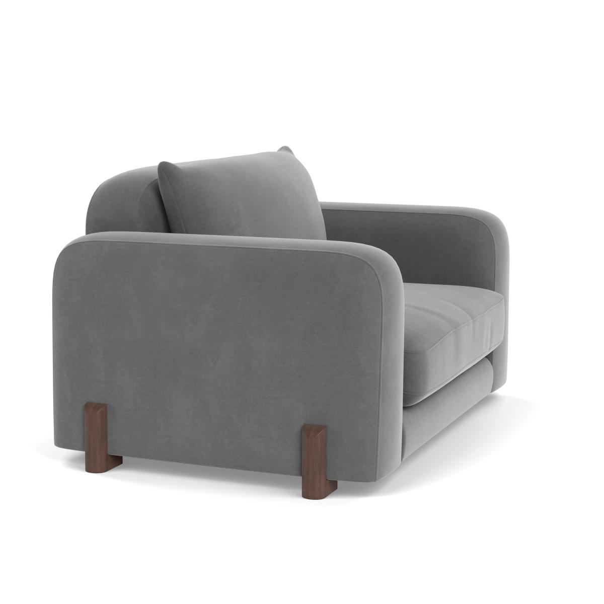 Heal's Nuvola Loveseat Smart Velvet Mercury Black Beech Feet – image 2