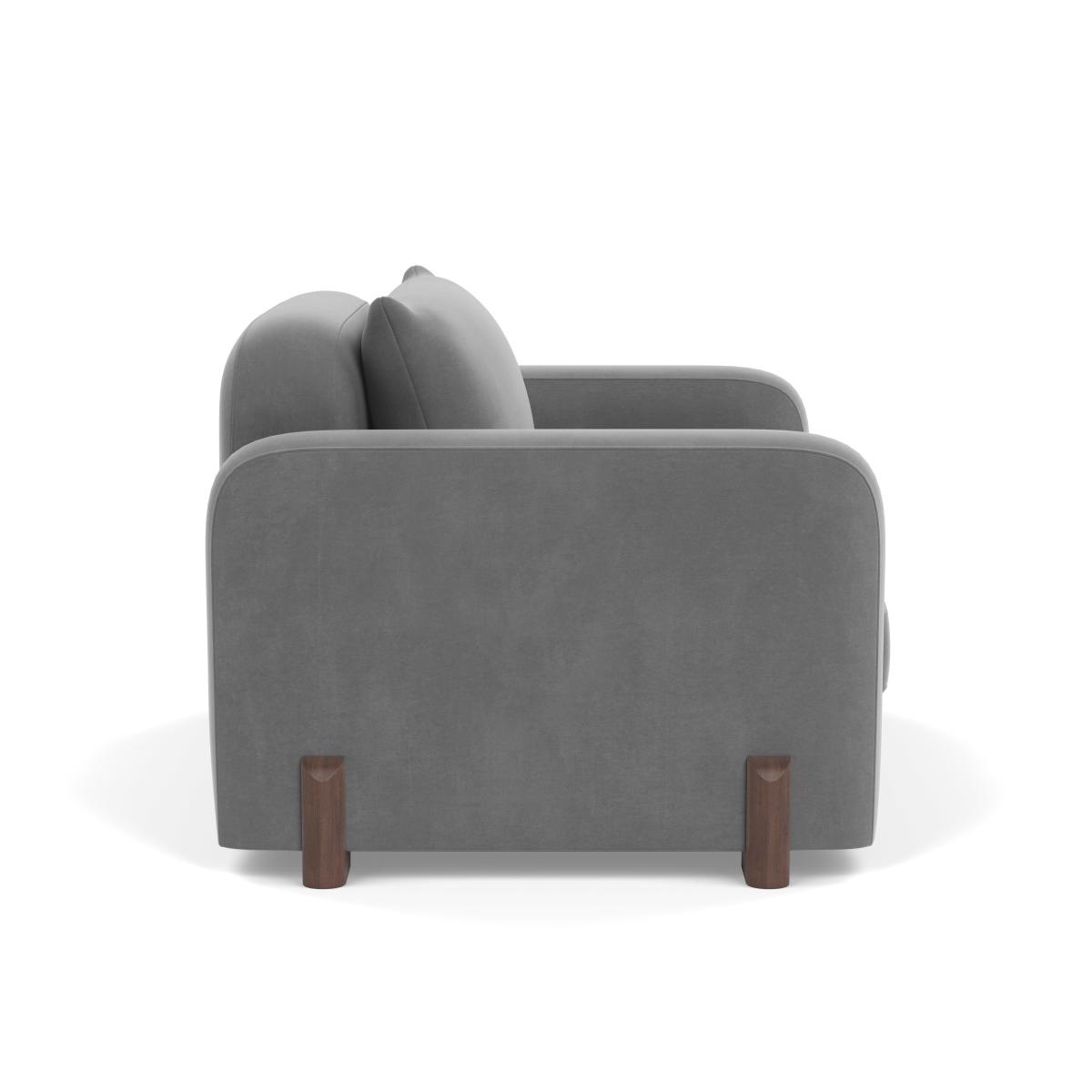 Heal's Nuvola Loveseat Smart Velvet Mercury Black Beech Feet – image 3