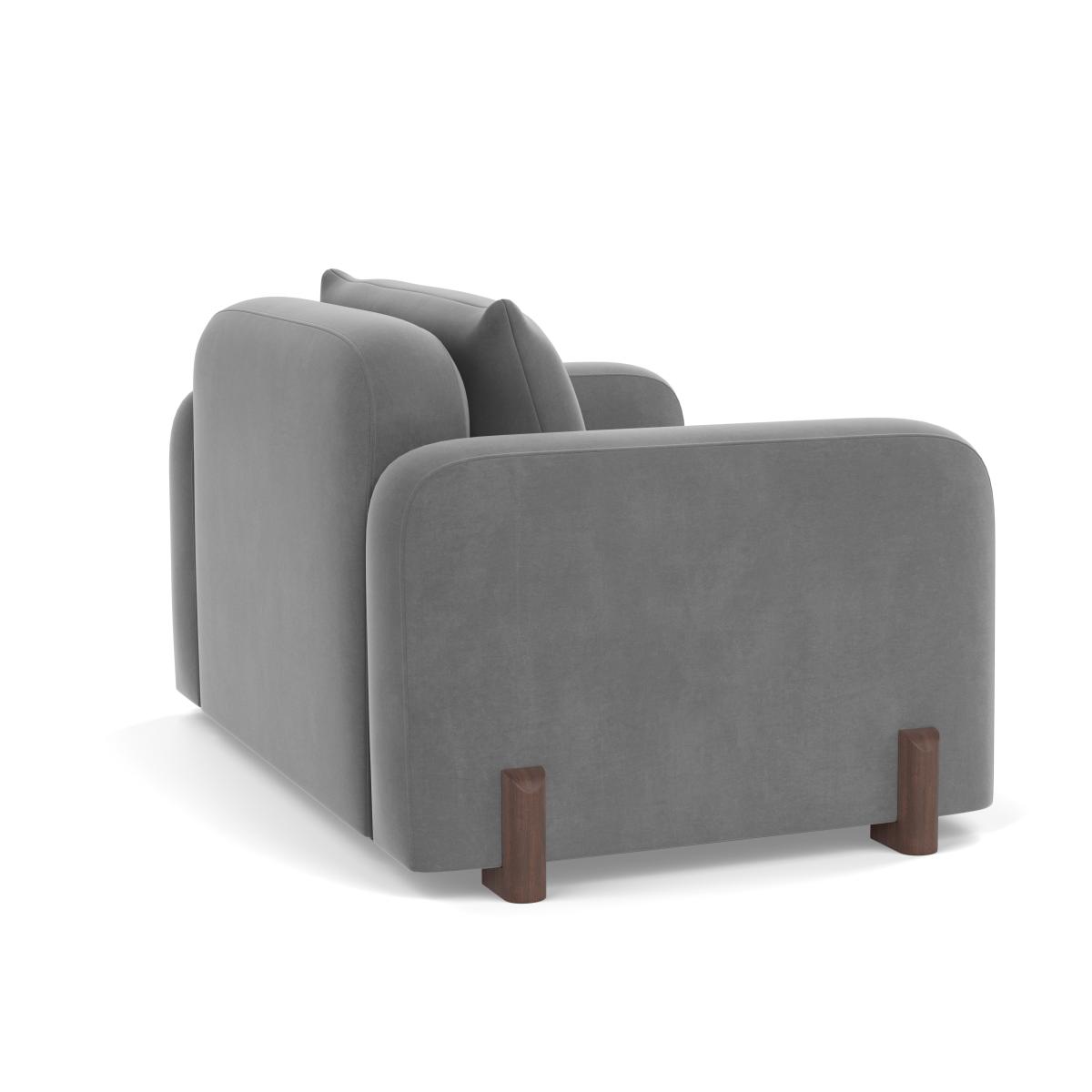 Heal's Nuvola Loveseat Smart Velvet Mercury Black Beech Feet – image 4