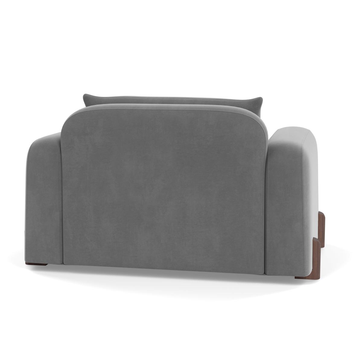 Heal's Nuvola Loveseat Smart Velvet Mercury Black Beech Feet – image 5