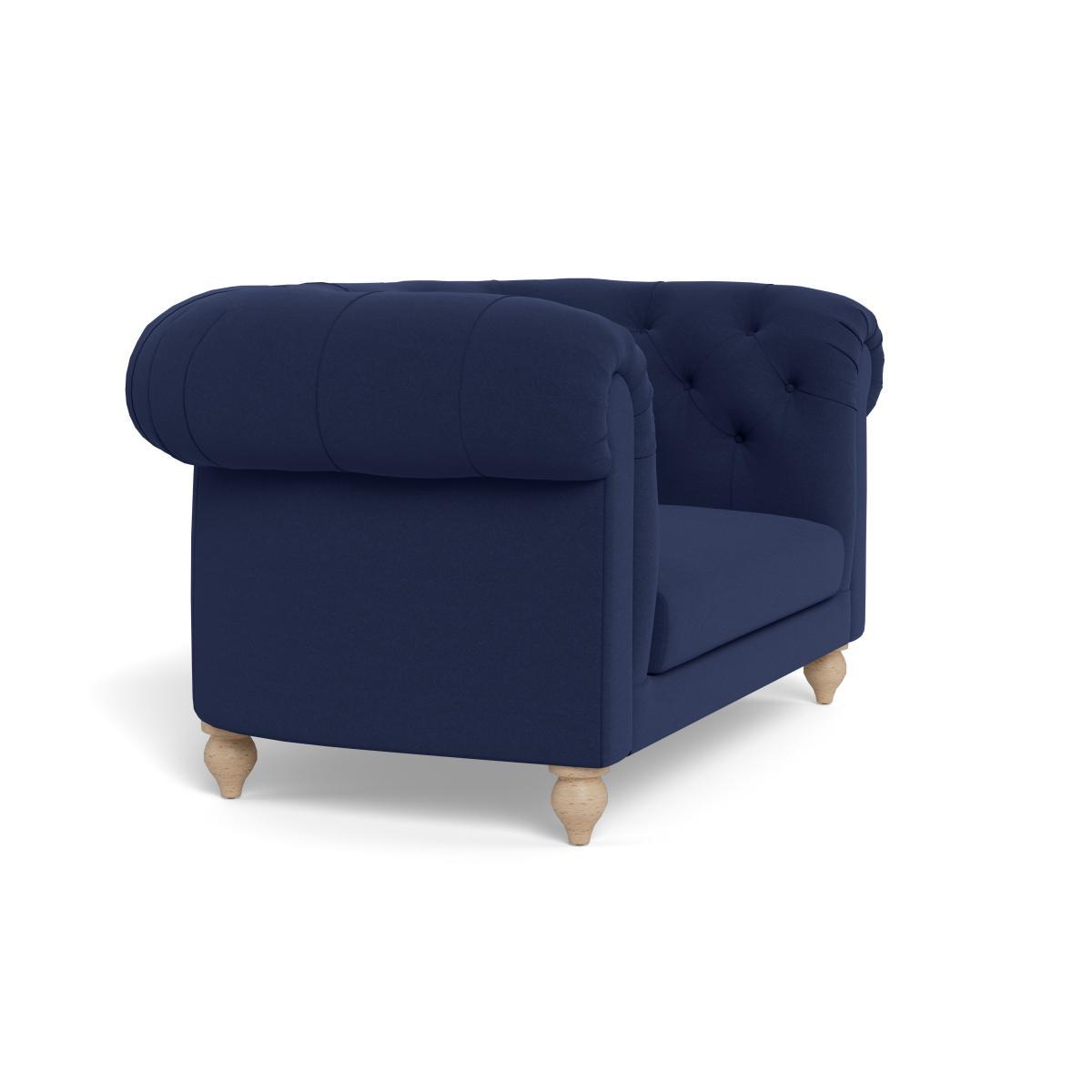 Heal's Fitzrovia Loveseat Melton Wool New Navy Black Feet - Heal's UK Furniture – image 2