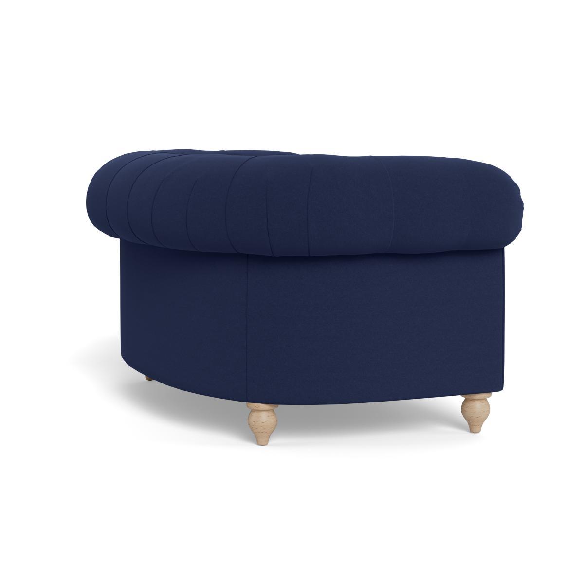 Heal's Fitzrovia Loveseat Melton Wool New Navy Black Feet - Heal's UK Furniture – image 4