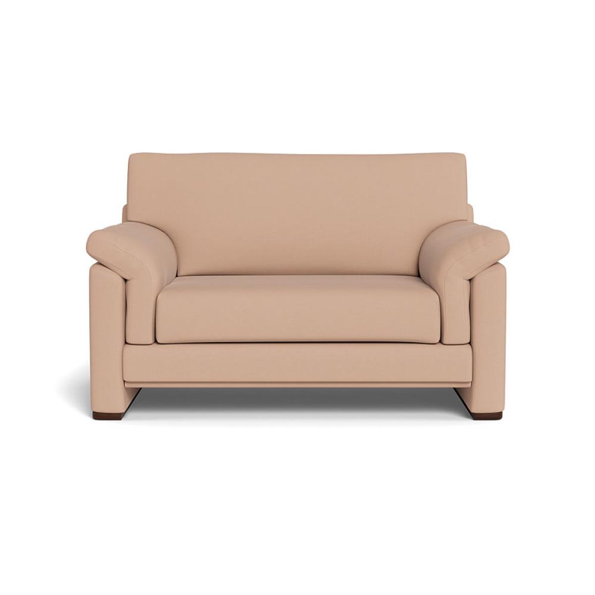Heal's Paris II Loveseat Capelo Linen-Cotton Rosedale Walnut Stained Feet – image 2