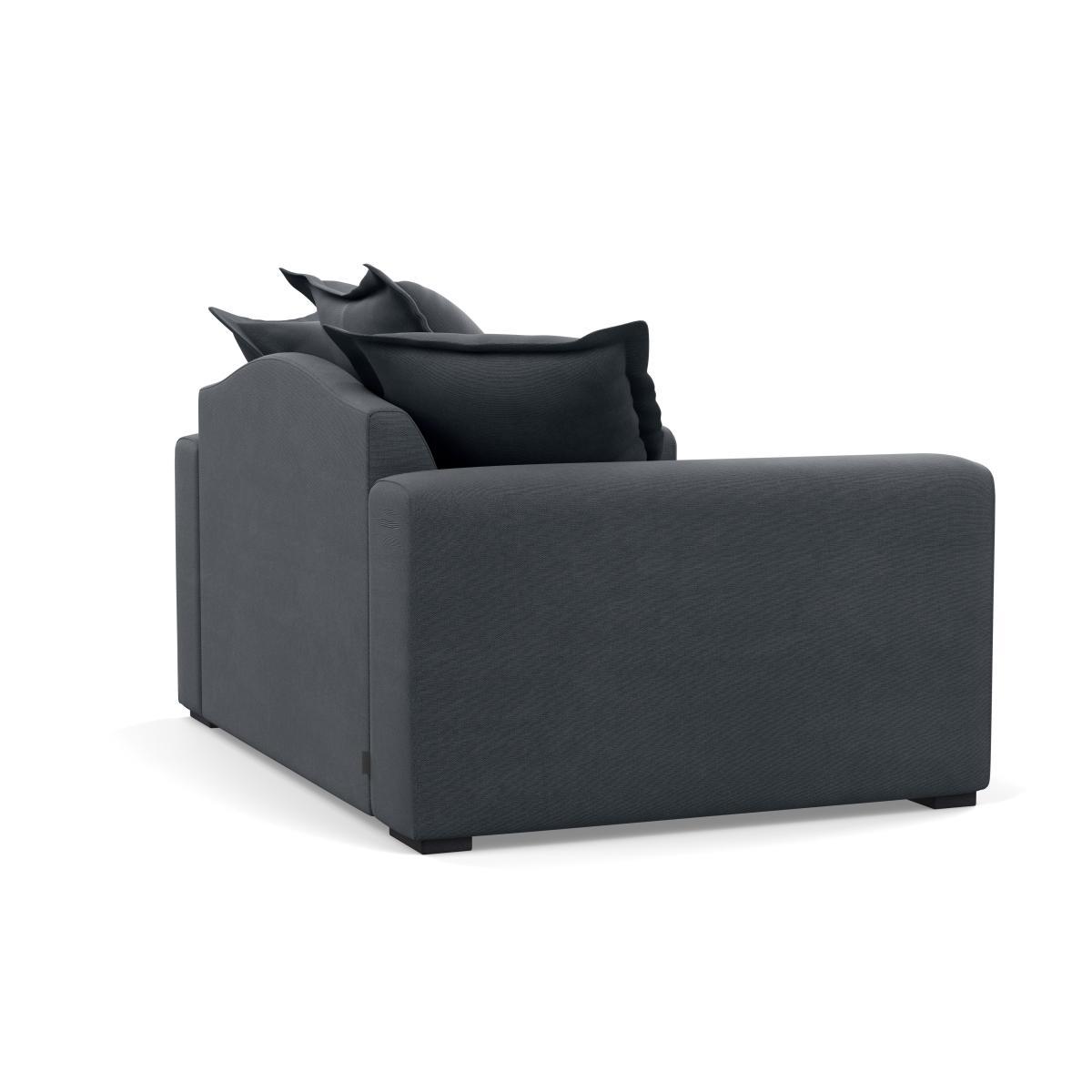 Heal's Brompton Loveseat Linen Dark Grey Walnut Stain Feet - Heal's UK Furniture – image 4
