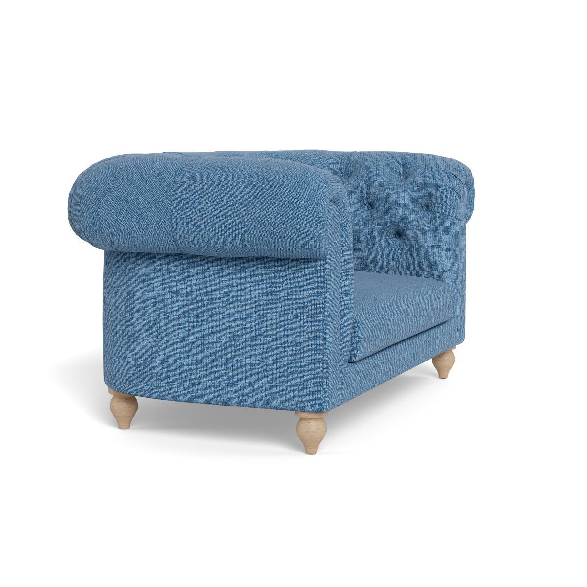 Heal's Fitzrovia Loveseat Tejo Recycled Cobalt Stained Oak Feet - Heal's UK Furniture – image 2
