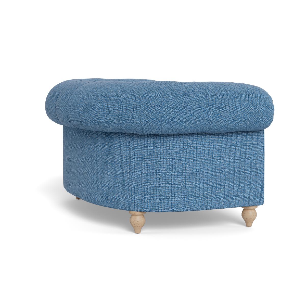 Heal's Fitzrovia Loveseat Tejo Recycled Cobalt Stained Oak Feet - Heal's UK Furniture – image 4