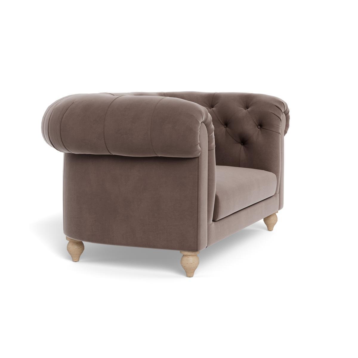 Heal's Fitzrovia Loveseat Smart Velvet Mouse Black Feet - Heal's UK Furniture – image 2